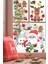 Sevimli Kardan Adam Noel Baba ve Geyik Temalı Yılbaşı Pencere, Duvar Sticker 1