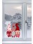 Yılbaşı Cüceler Pencere, Duvar Sticker Yılbaşı Özel Sevimli Cüceler Sticker 3