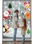 Yılbaşı Noel Baba, Penguen, Kardan Adam, Kurabiye Adam Cam, Duvar, Kapı Sticker 1