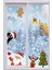 Yılbaşı Sticker Figürleri Noel Baba ve Geyik ve Kartanesi Pencere Duvar Sticker 1