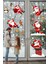 Yılbaşı Sticker Sevimli Noel Baba ve Kar Taneleri Pencere Duvar Süsü 1