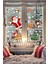 Yılbaşı Sticker Noel Baba Yılbaşı Ağacı Penguen ve Kar Taneleri Temalı Duvar Sticker 1