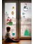 Yılbaşı Noel Baba ve Kardan Adam Temalı Cam Duvar Sticker 2