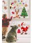 Yılbaşı Sticker Noel Baba Penguen Geyik Yılbaşı Ağacı ve Kar Taneleri Duvar Sticker 2
