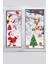 Yılbaşı Sticker Noel Baba Penguen Geyik Yılbaşı Ağacı ve Kar Taneleri Duvar Sticker 4