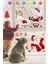 Yılbaşı Sticker Noel Baba Geyik Penguen ve Kar Taneleri Cam Duvar Süsü 1