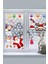 Yılbaşı Sticker Noel Baba Geyik Penguen ve Kar Taneleri Cam Duvar Süsü 3