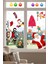 Yılbaşı Sticker Noel Baba Geyik Penguen ve Kar Taneleri Cam Duvar Süsü 4