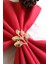 6 Adet Gold Sarmaşık Metal Peçete Halkası - Napkin Ring - Table Decor 3