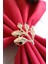 6 Adet Gold Sarmaşık Metal Peçete Halkası - Napkin Ring - Table Decor 4