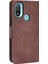 - 1383 Motorola Moto E20 Için Darbeye Dayanıklı Kart Tutuculu Telefon Kılıfı - Kahverengi (Yurt Dışından) 4