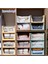 Beyaz 43X32X18CM Elbise Saklama Kutusu Iç Çekmeceler Organizatör Dolap Bölmesi Saklama Kutusu Elbise Oyuncaklar Kitap Bölücü Saklama Sepeti Kılıfı (Yurt Dışından) 3