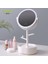 Beyaz Ecoco LED Makyaj Aynası Işık ile Kozmetik Depolama Masaüstü Dönen Kozmetik Ayna Işık Ayarlanabilir Karartma USB Makyaj Masası Aynası (Yurt Dışından) 1