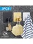 3 Adet Gümüş 1/3 Adet Yumruk Ücretsiz Banyo Rafı Yapışkanlı Kancalar Su Geçirmez Havlu Tutucu Giysi Rafı Anahtarlık Duvar Rafı Banyo Aksesuarları (Yurt Dışından) 2