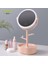 Pembe Ecoco LED Makyaj Aynası Işık ile Kozmetik Depolama Masaüstü Dönen Kozmetik Ayna Işık Ayarlanabilir Karartma USB Makyaj Masası Aynası (Yurt Dışından) 1