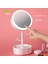 Pembe Ecoco LED Makyaj Aynası Işık ile Kozmetik Depolama Masaüstü Dönen Kozmetik Ayna Işık Ayarlanabilir Karartma USB Makyaj Masası Aynası (Yurt Dışından) 5
