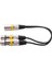 30CM 3 Pin Xlr Erkek - 2 Xlr Dişi Ses Uzatma Kablosu Y Ayırıcı (Yurt Dışından) 4