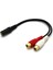 2-Rca Erkek - Dişi 3,5 mm Jack Aux Stereo Ses Kablosu (Yurt Dışından) 2