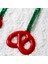 Yılbaşı Ağaç Süsü Kırmızı Seramik Pretzel Simit Çam Ağacı Süsü 2