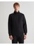 Erkek Siyah Regular Fit Yarım Fermuarlı Logolu Sweatshirt 2523343T.5 1