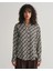 Kadın Bej Relaxed Fit Klasik Yaka Desenli Gömlek 4300248.116 1