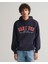 Erkek Lacivert Relaxed Fit Kapüşonlu Logolu Sweatshirt 2007068.433 1