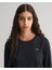 Kadın Siyah Regular Fit Bisiklet Yaka Logolu T-Shirt 4200748.5 4