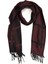 Bordo - Siyah Ekose Desen Erkek Kaşkol K493 4
