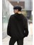 Düz Baskısız Kapüşonlu Sweatshirt, Oversize Basic Baskısız Hoodie 4