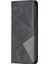 Iphone 13 Pro Telefon Kılıfı 6.1 Inç Güçlü Mıknatıs Geometrik Ekleme Deseni Deri Kılıf Kart Tutucu Kabuğu Stand-Black (Yurt Dışından) 2