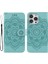 Iphone 13 Pro Telefon Kılıfı Için Mandala Çiçek Koruyucu Deri Kılıf Stand Cüzdanı 6.1 Inç Yeşil (Yurt Dışından) 1