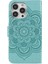 Iphone 13 Pro Telefon Kılıfı Için Mandala Çiçek Koruyucu Deri Kılıf Stand Cüzdanı 6.1 Inç Yeşil (Yurt Dışından) 3
