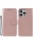 Iphone 13 Pro Telefon Kılıfı Mandala Totem Deseni Baskılı Pu Deri Cüzdan El Strap ile Manyetik Flip Kapak 6.1 Inç-Rose Gold (Yurt Dışından) 1