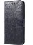 Iphone 13 Pro Telefon Kılıfı Için Baskılı Dantel Çiçekler Pu Doğru Tpu Iç Cüzdan Stand Flip Kapak Kayış 6.1 Inç-Siyah (Yurt Dışından) 2