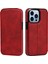 Iphone 13 Pro Telefon Kılıfı Pu Deri+Tpu Manyetik Otomatik Absorbed Stand Kılıfı Kart Tutucu 6.1 Inç-Kırmızı (Yurt Dışından) 1