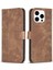 Iphone 13 Pro Telefon Kılıfı Pu Deri Kapak 6.1 Inç Cüzdan Stand Scratch-Post Baskı Desenli Flip Telefon Vaka-Brown (Yurt Dışından) 1