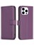 Iphone 13 Pro Telefon Kılıfı Önleme Önleme Önleyici Cüzdan Deri Deri Stand Manyetik Kapanış Telefon Vaka-Dark Mor (Yurt Dışından) 1