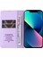 Iphone 13 Mini Telefon Kılıfı Için 5.4 Inç Kıvralı Pu Deri Cüzdan Kılıf Standı Manyetik Kapatma Koruyucu Telefon Kapak Light Mor (Yurt Dışından) 3