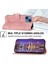 Iphone 13 Mini Telefon Kılıfı Için Damla Damlı 5.4 Inç Stand Cüzdan Pu Deri Çizgiler Baskılı Cep Telefonu Kapak Pembe (Yurt Dışından) 4