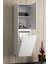 Yıldız 65+35 cm Beyaz Mdf Seramik Lavabolu Sepetli Asma Banyo Dolabı Takımı 4