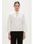 Lexi Half-Zip Off-White Beyaz Yarım Fermuarlı Kadın Sweatshirt 1