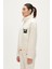 Eva Half-Zip Marshmallow Beyaz Yarım Fermuarlu Kadın Polar Sweatshirt 2