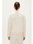 Eva Half-Zip Marshmallow Beyaz Yarım Fermuarlu Kadın Polar Sweatshirt 3