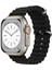 Apple Watch Ultra 2 49MM Için Oluklu Ocean Silikon Kordon Kayış - FC007 1
