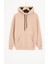 Bej Polarlı Kanguru Cepli Çocuk Kapüşonlu Sweatshirt 17081 1