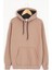 Kahverengi Polarlı Kanguru Cepli Çocuk Kapüşonlu Sweatshirt 17080 1