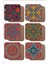 Mandala Temalı Vintage 6'lı Ahşap Bardak Altlığı Seti 1