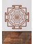 Sri Yantra Mandala Kutsal Geometri Duvar Dekoru-Süsü, Ahşap Dekoratif Tablo - 3 Kahverengi 4