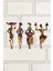 4 Parça Afrikalı Kadın Etnik Desenler Dijital Baskı Mdf Set Ahşap Dekoratif Tablo 1