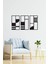 Minimalist Geometrik Ahşap Duvar Dekoru, 3 Lü Tablo 1